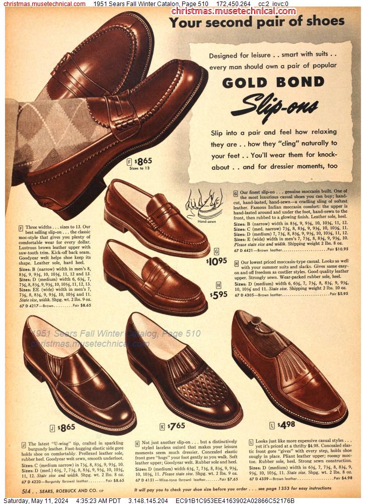 1951 Sears Fall Winter Catalog, Page 510