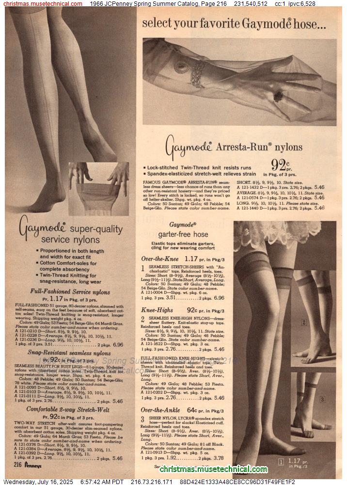 1966 JCPenney Spring Summer Catalog, Page 216