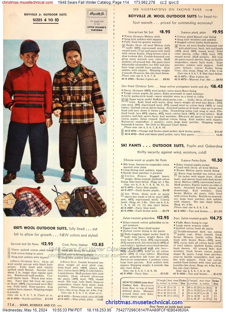 1948 Sears Fall Winter Catalog, Page 114
