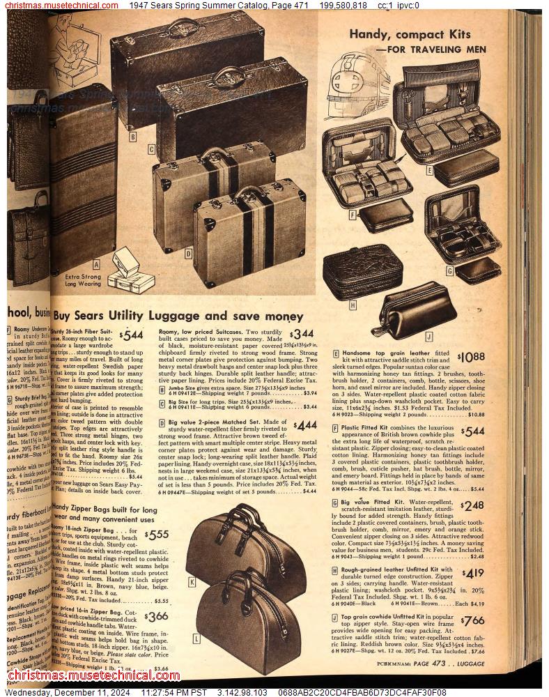 1947 Sears Spring Summer Catalog, Page 471