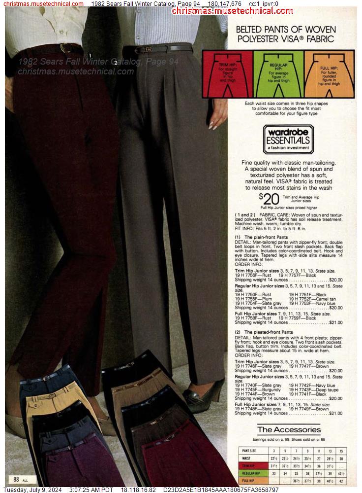 1982 Sears Fall Winter Catalog, Page 94