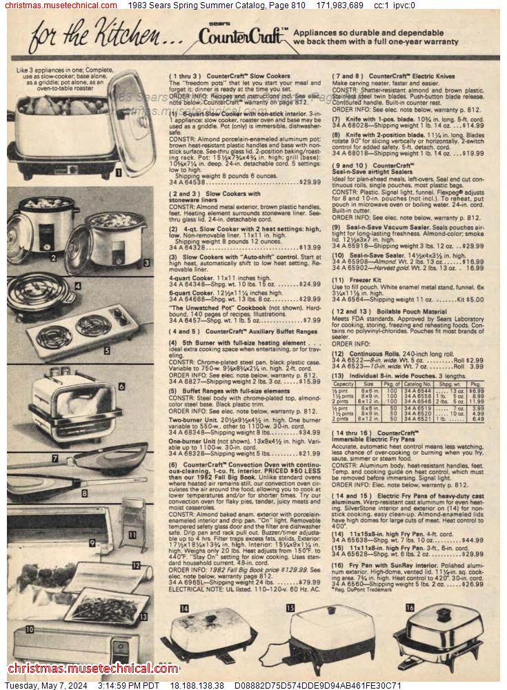 1983 Sears Spring Summer Catalog, Page 810