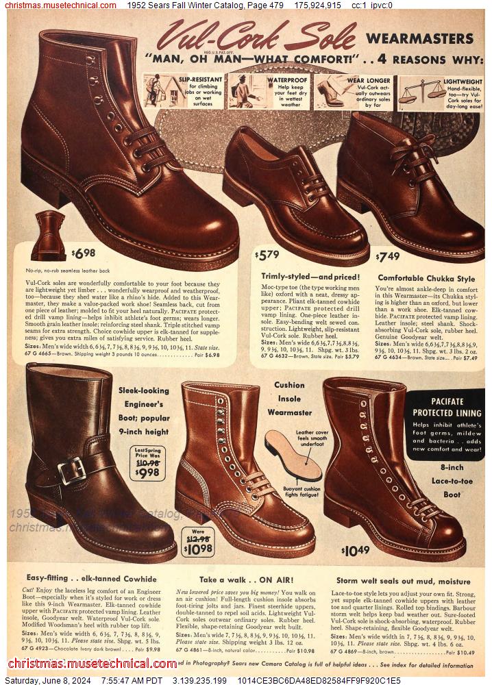 1952 Sears Fall Winter Catalog, Page 479