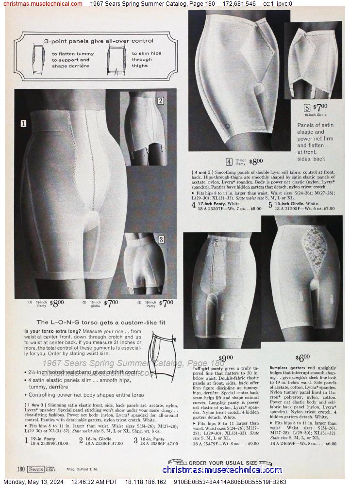 1967 Sears Spring Summer Catalog, Page 180