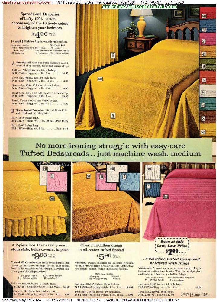 1971 Sears Spring Summer Catalog, Page 1061