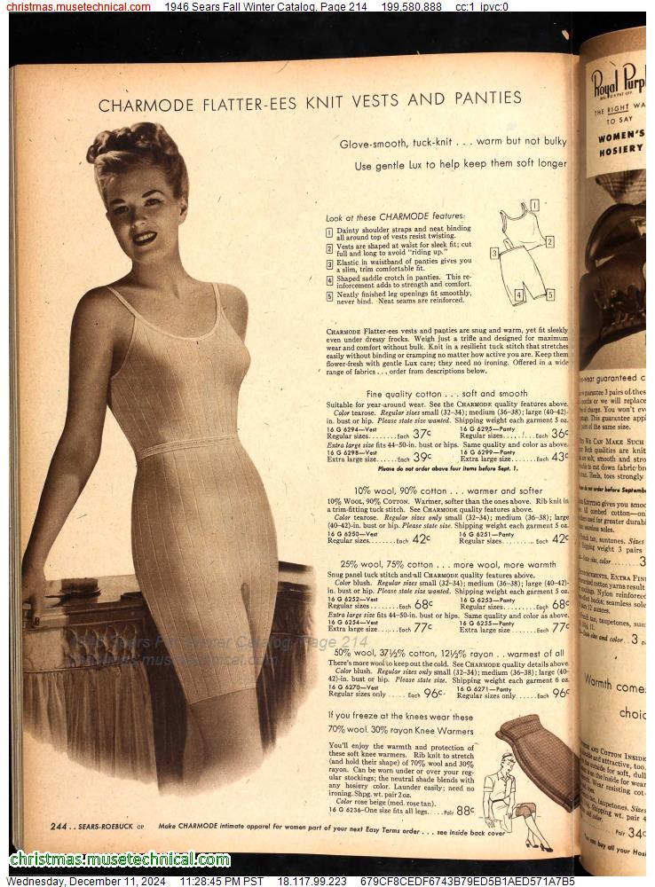 1946 Sears Fall Winter Catalog, Page 214