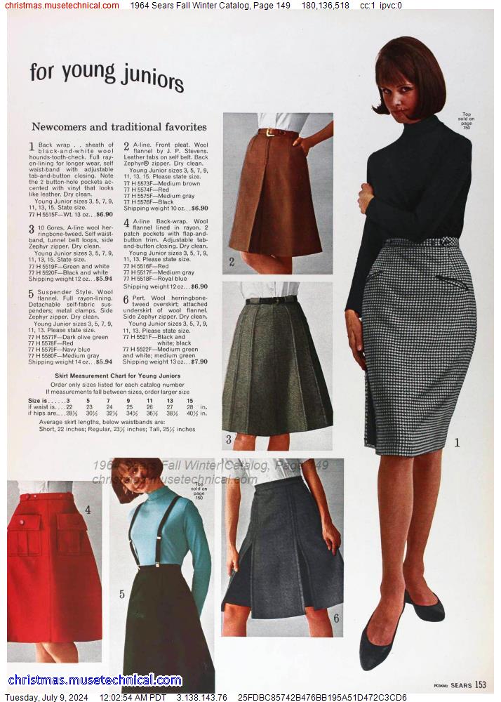 1964 Sears Fall Winter Catalog, Page 149
