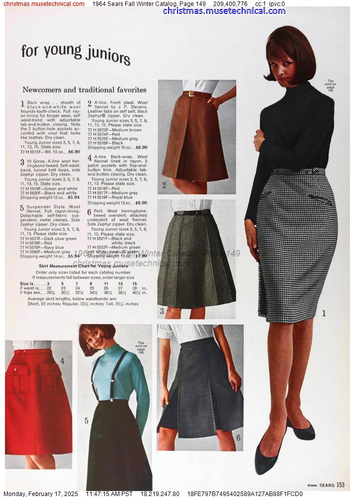 1964 Sears Fall Winter Catalog, Page 149