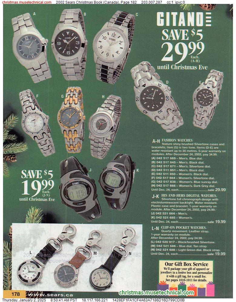 2002 Sears Christmas Book (Canada), Page 182