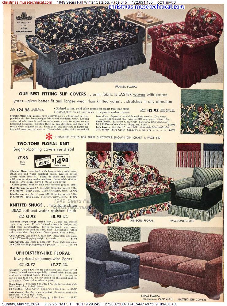 1949 Sears Fall Winter Catalog, Page 645