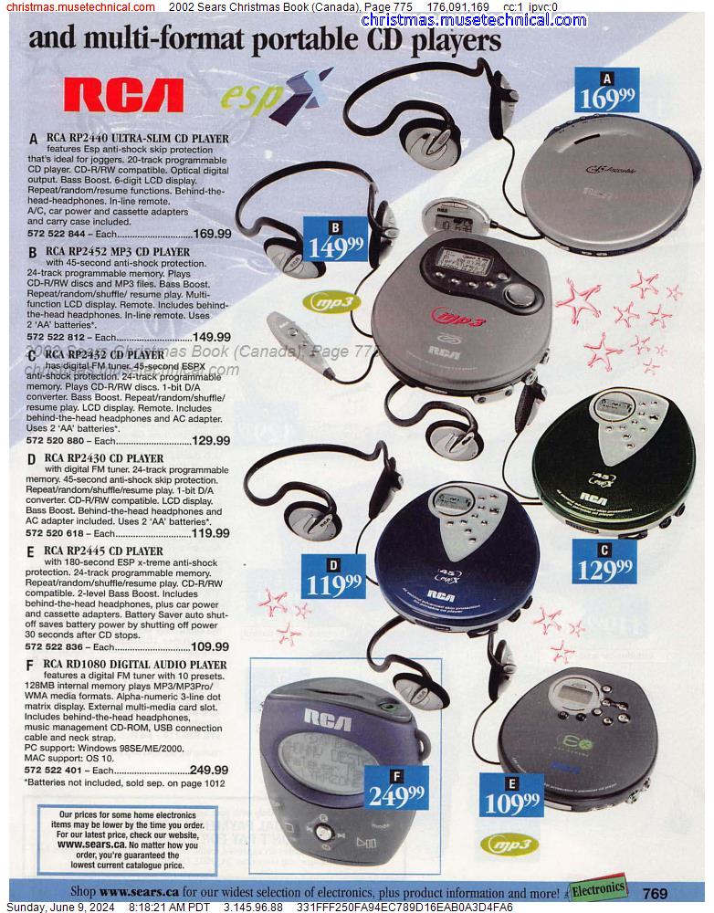 2002 Sears Christmas Book (Canada), Page 775