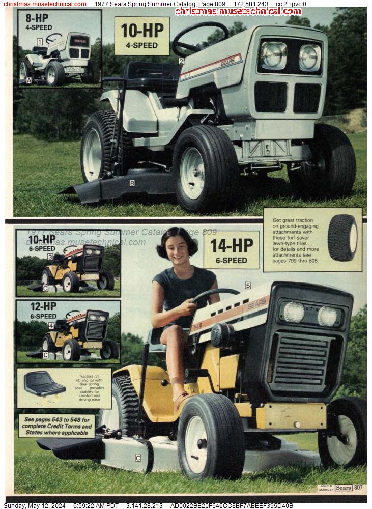 1977 Sears Spring Summer Catalog, Page 809