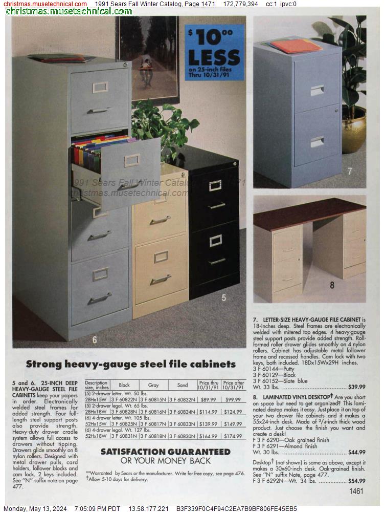 1991 Sears Fall Winter Catalog, Page 1471