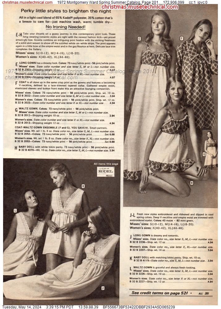 1972 Montgomery Ward Spring Summer Catalog, Page 201