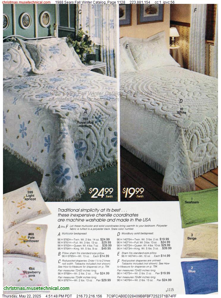 1988 Sears Fall Winter Catalog, Page 1128