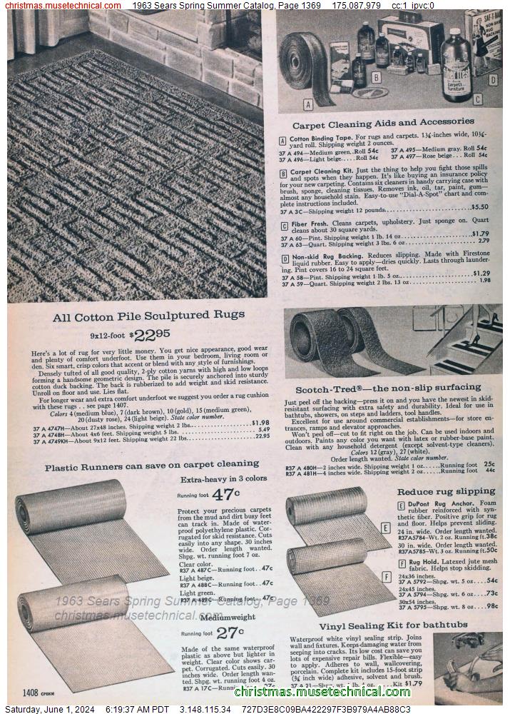 1963 Sears Spring Summer Catalog, Page 1369