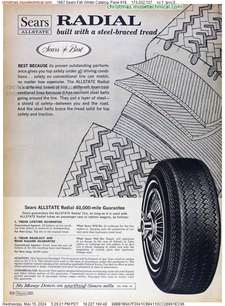 1967 Sears Fall Winter Catalog, Page 916