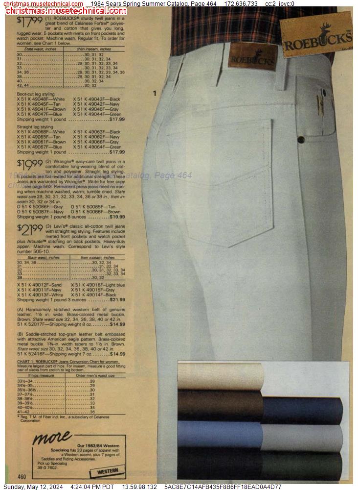 1984 Sears Spring Summer Catalog, Page 464