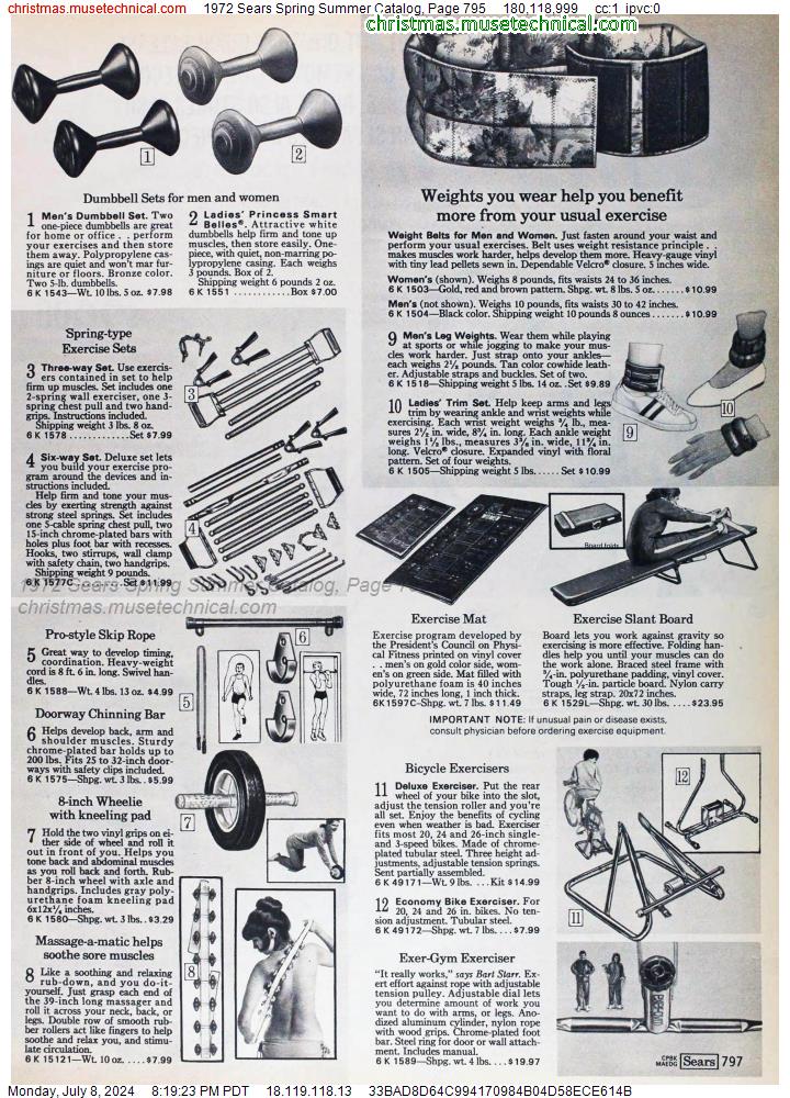 1972 Sears Spring Summer Catalog, Page 795