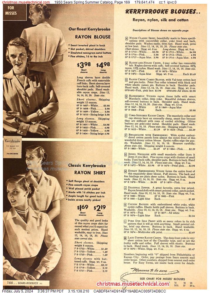 1950 Sears Spring Summer Catalog, Page 169