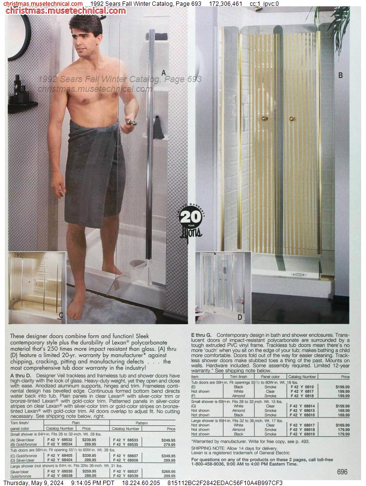 1992 Sears Fall Winter Catalog, Page 693