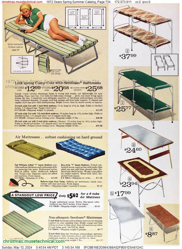 1972 Sears Spring Summer Catalog, Page 734