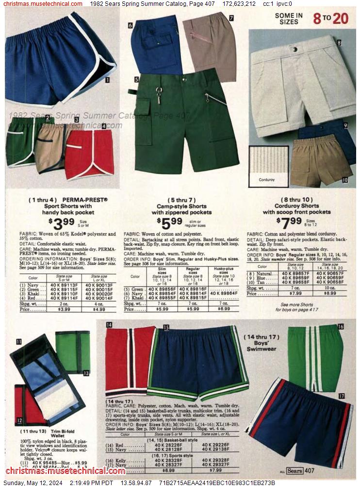 1982 Sears Spring Summer Catalog, Page 407