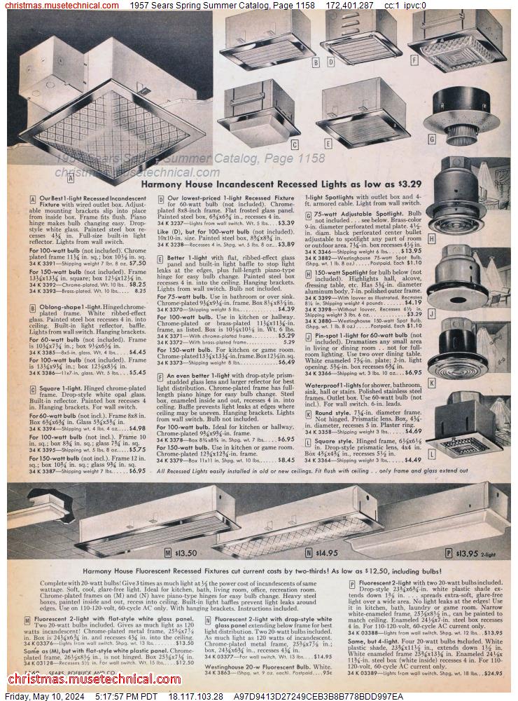 1957 Sears Spring Summer Catalog, Page 1158