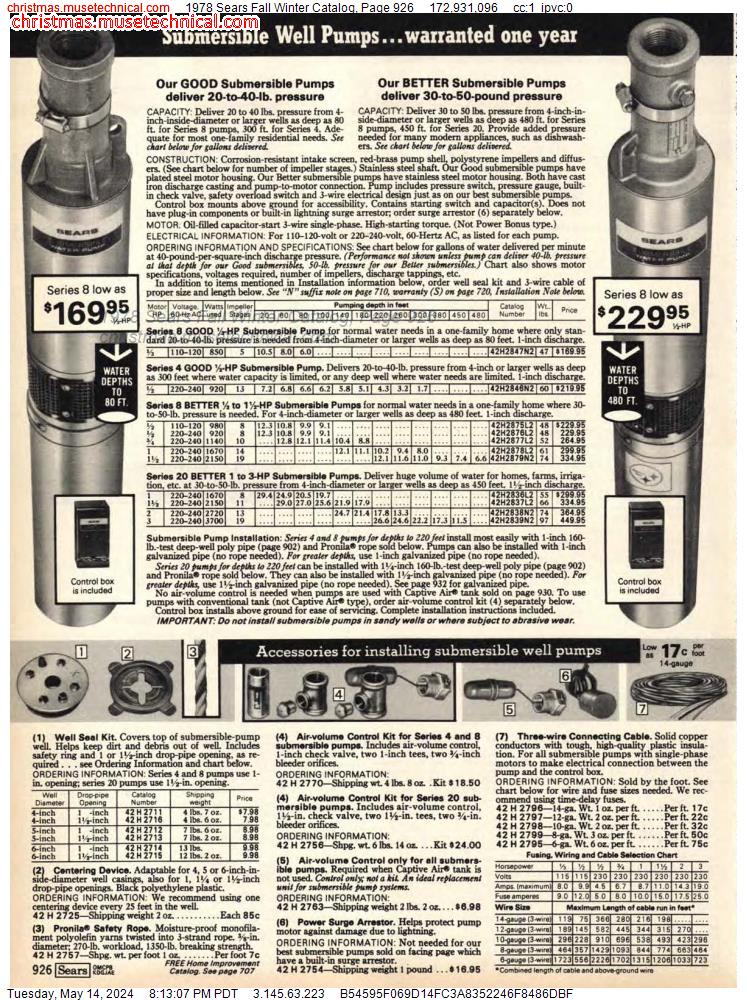 1978 Sears Fall Winter Catalog, Page 926
