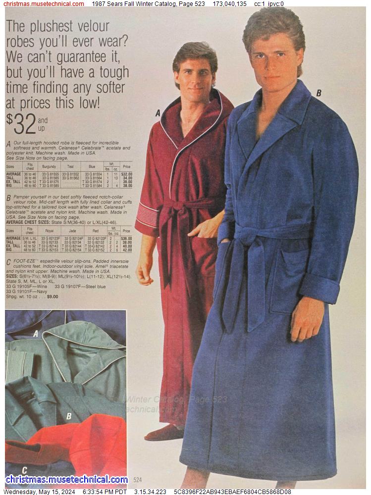 1987 Sears Fall Winter Catalog, Page 523