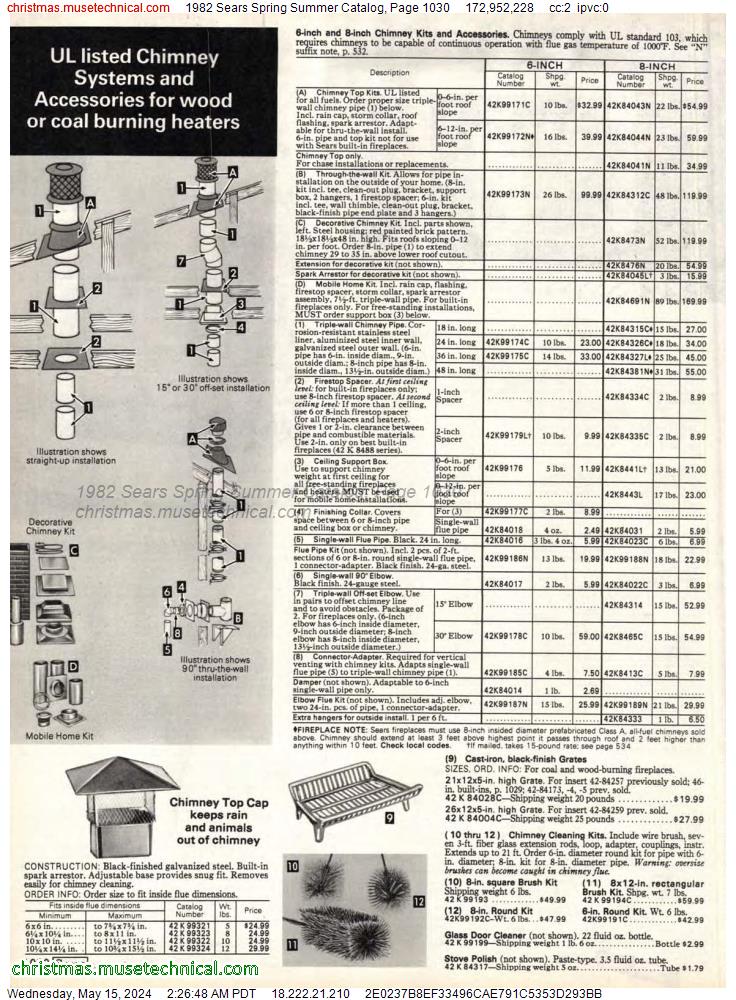1982 Sears Spring Summer Catalog, Page 1030