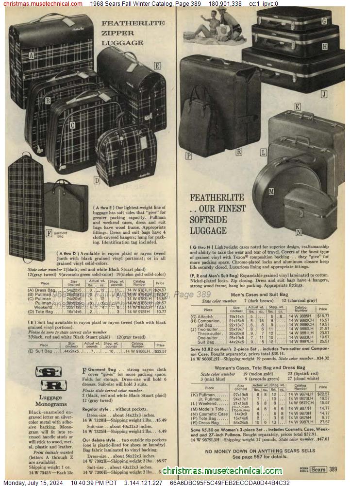 1968 Sears Fall Winter Catalog, Page 389