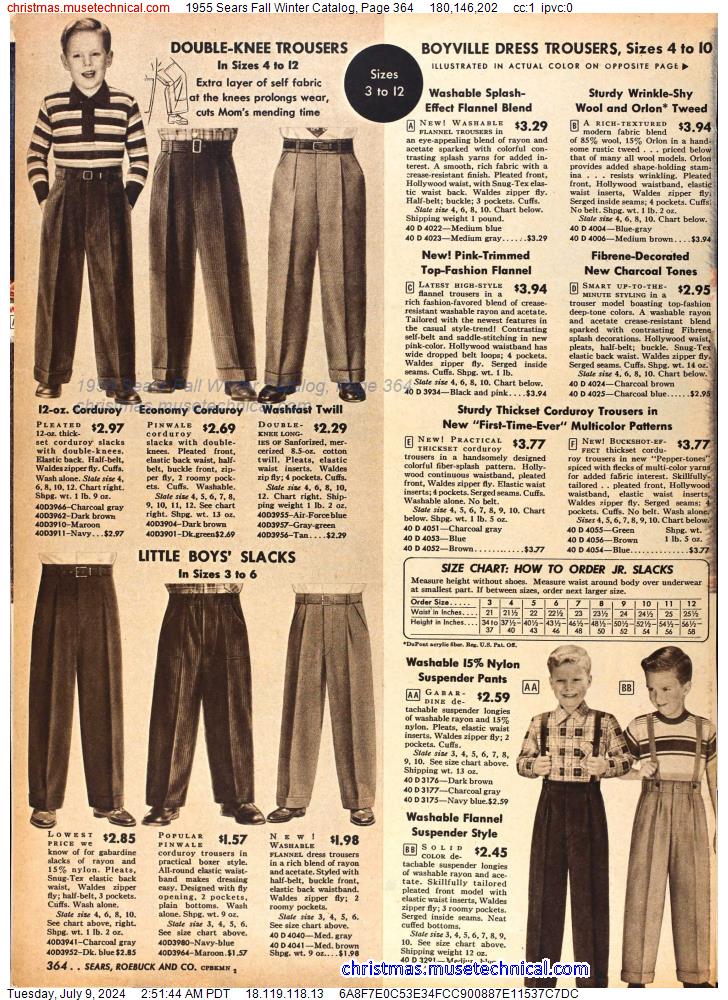 1955 Sears Fall Winter Catalog, Page 364