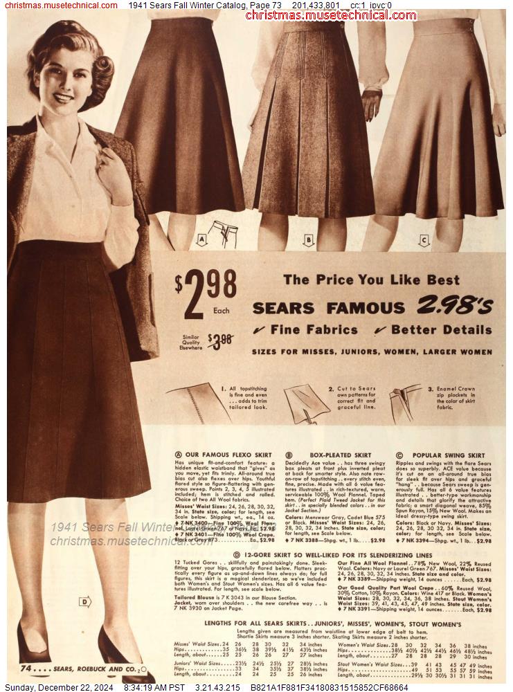 1941 Sears Fall Winter Catalog, Page 73