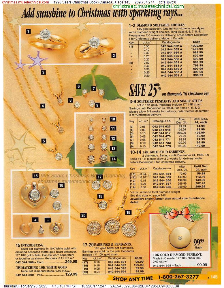 1998 Sears Christmas Book (Canada), Page 145