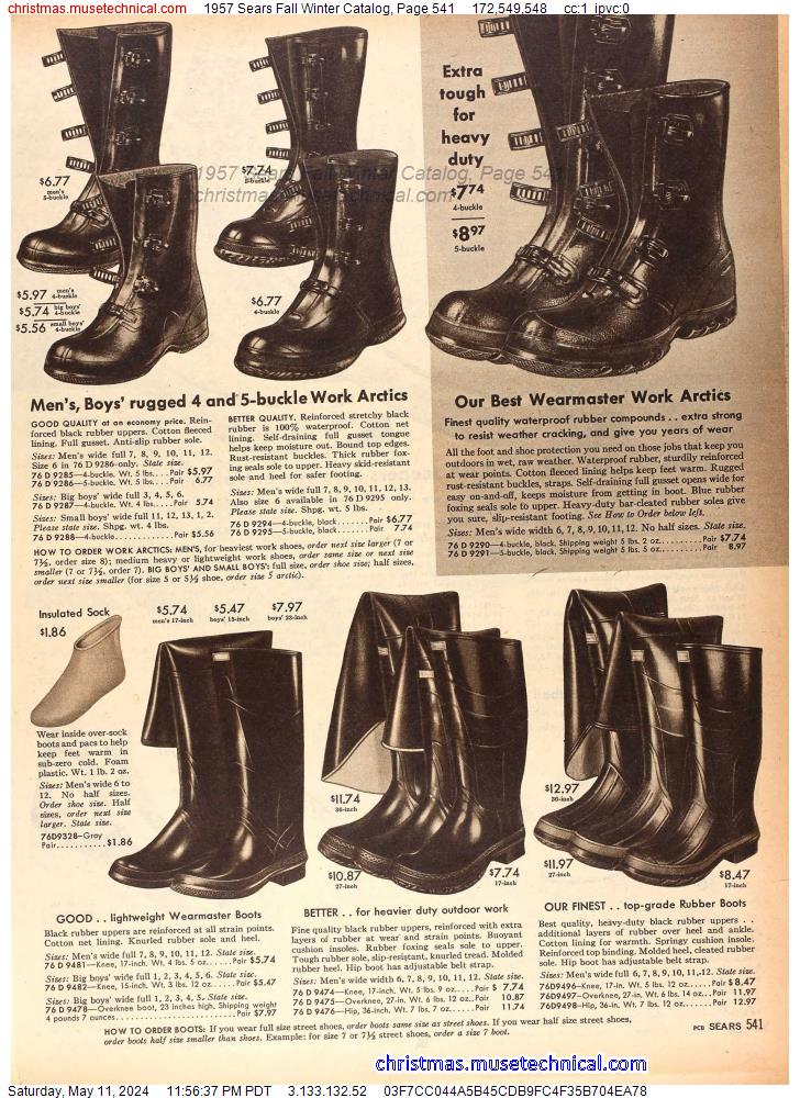 1957 Sears Fall Winter Catalog, Page 541