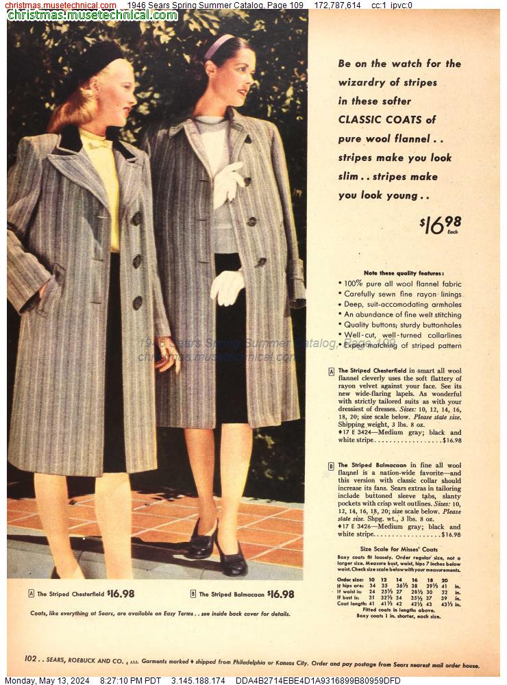 1946 Sears Spring Summer Catalog, Page 109