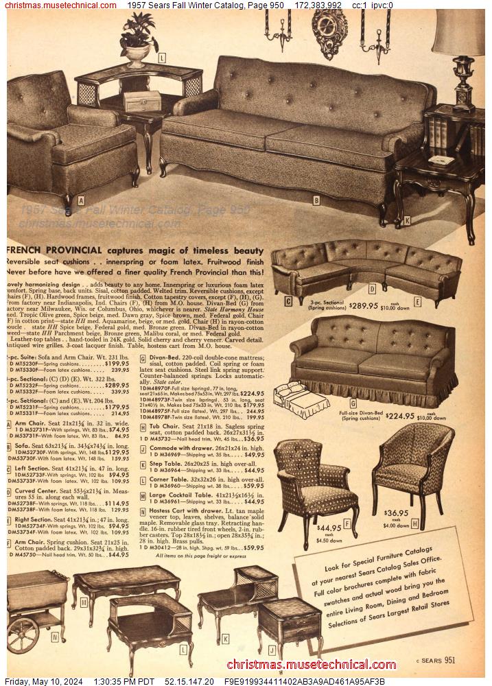 1957 Sears Fall Winter Catalog, Page 950