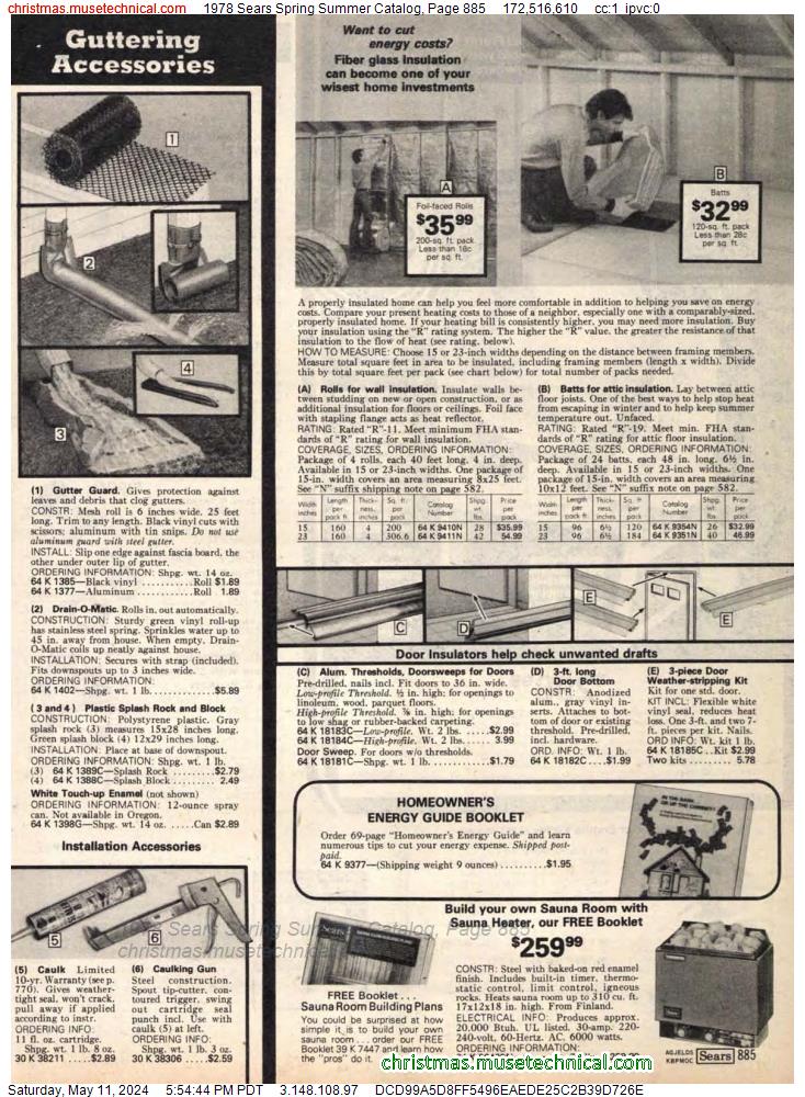1978 Sears Spring Summer Catalog, Page 885
