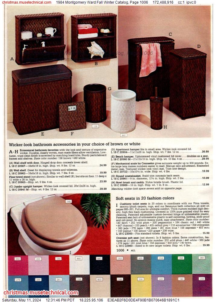 1984 Montgomery Ward Fall Winter Catalog, Page 1006