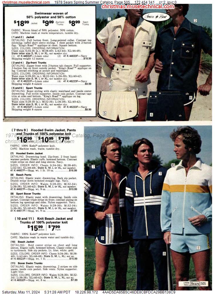 1978 Sears Spring Summer Catalog, Page 505
