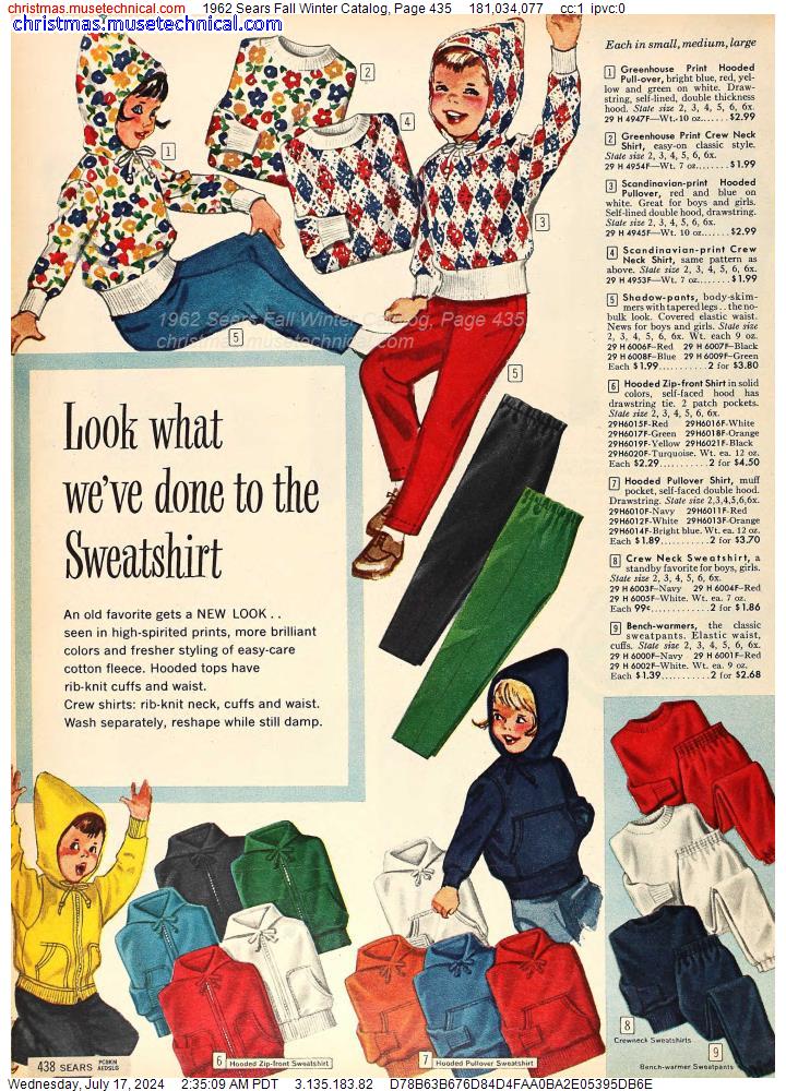 1962 Sears Fall Winter Catalog, Page 435