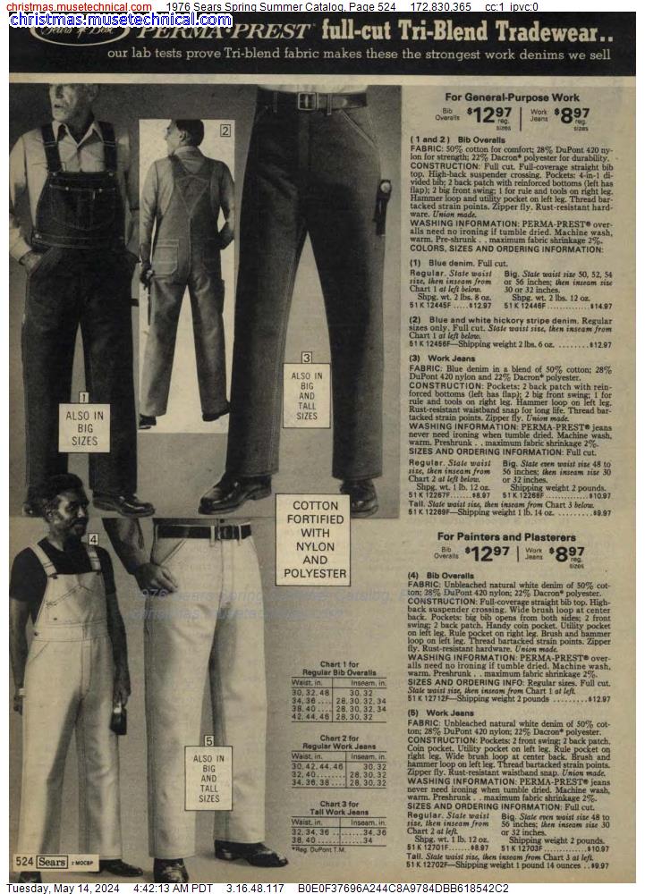 1976 Sears Spring Summer Catalog, Page 524