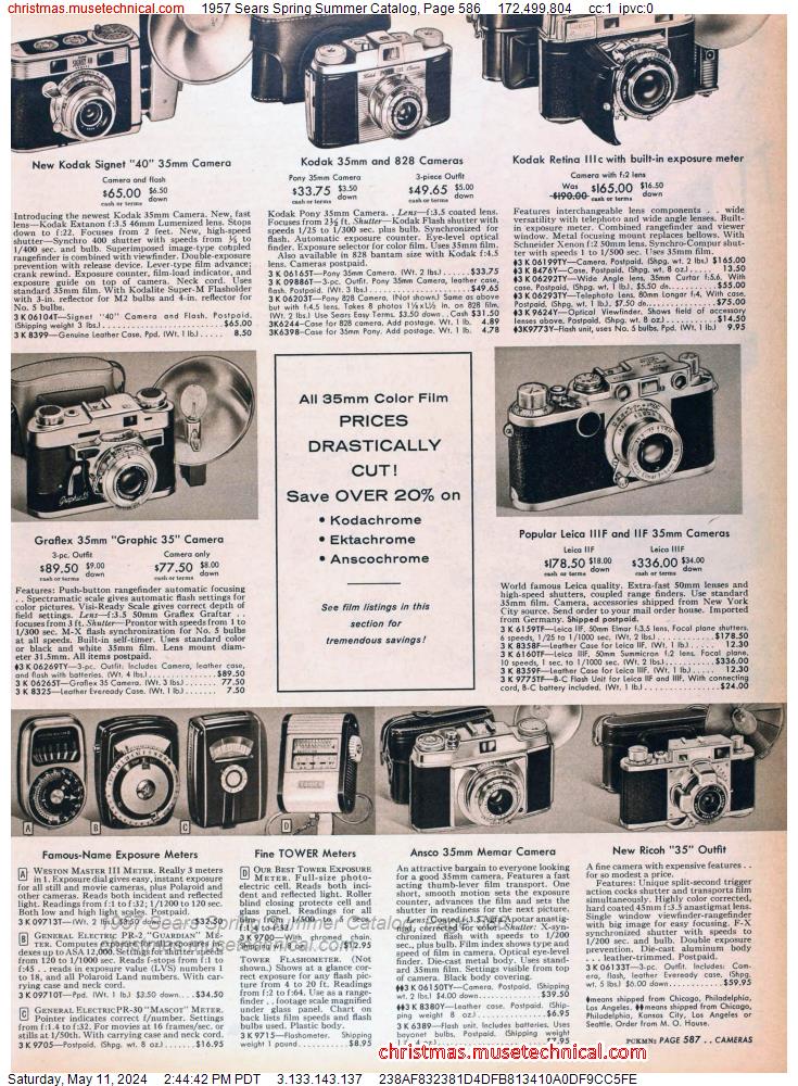 1957 Sears Spring Summer Catalog, Page 586