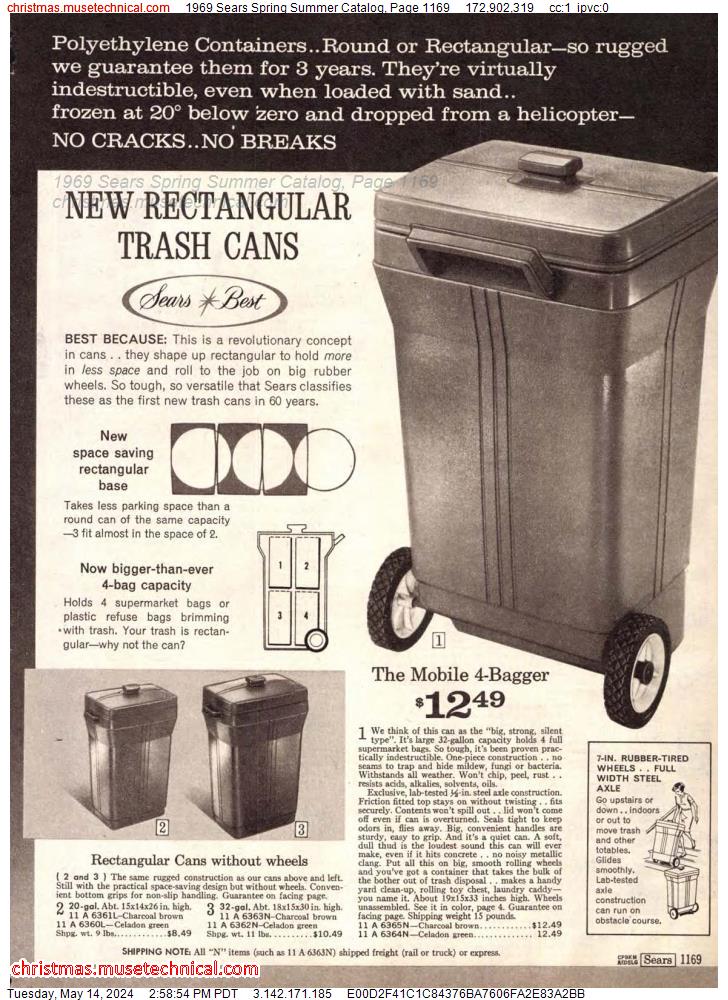 1969 Sears Spring Summer Catalog, Page 1169