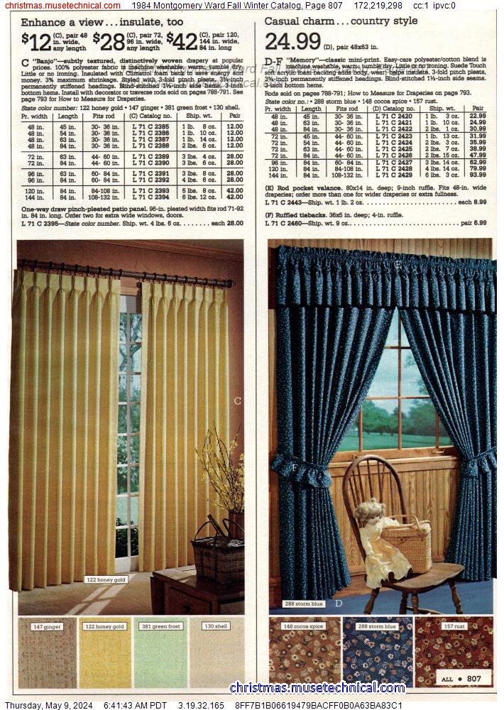1984 Montgomery Ward Fall Winter Catalog, Page 807