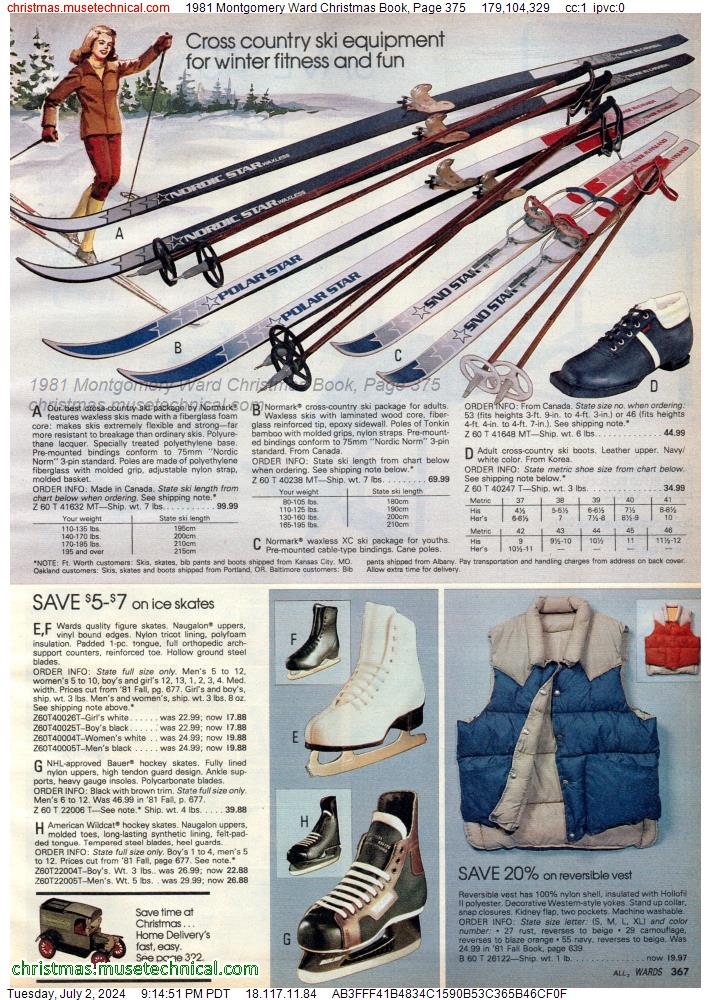1981 Montgomery Ward Christmas Book, Page 375