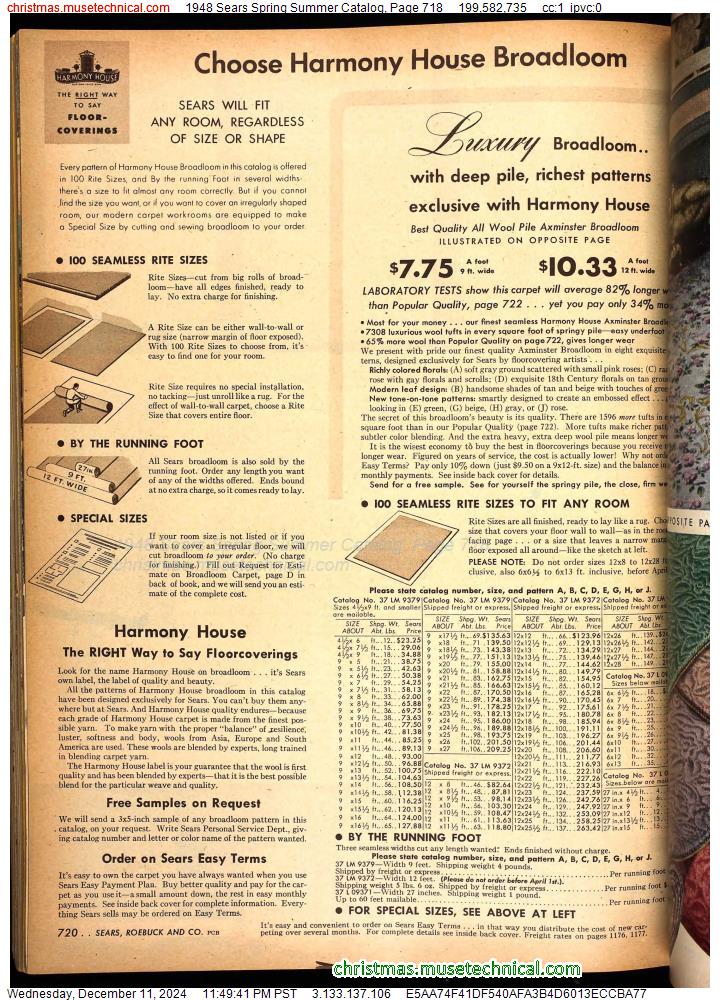 1948 Sears Spring Summer Catalog, Page 718