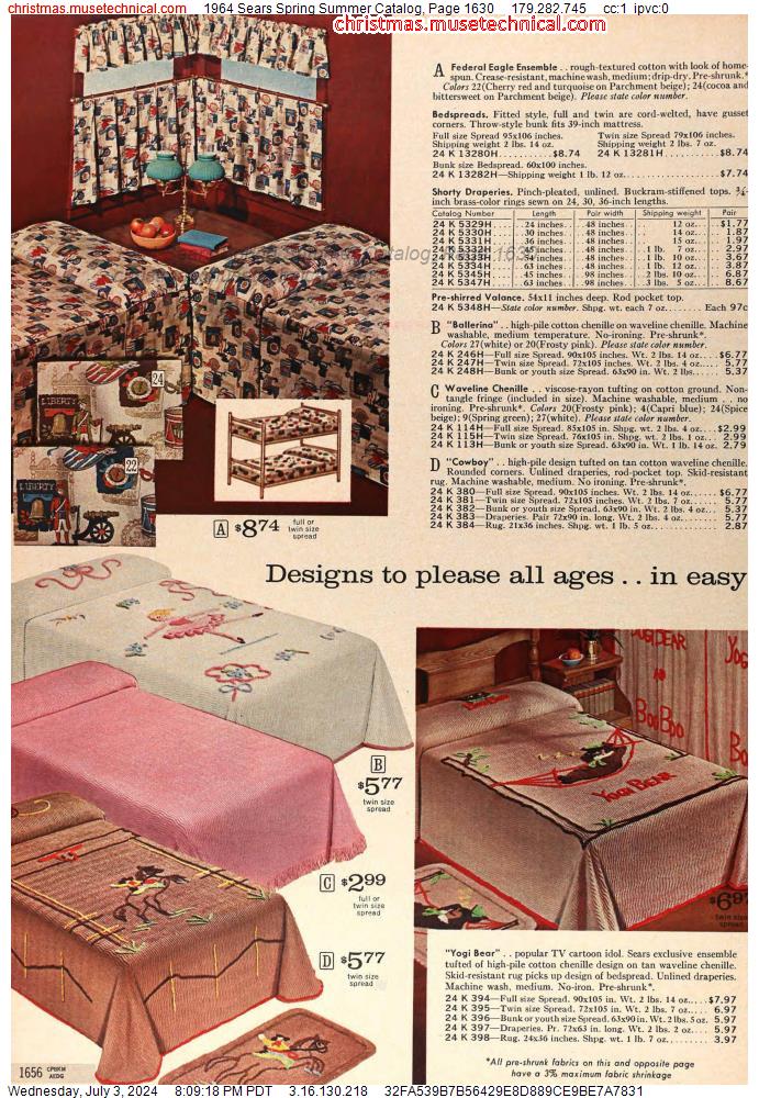 1964 Sears Spring Summer Catalog, Page 1630
