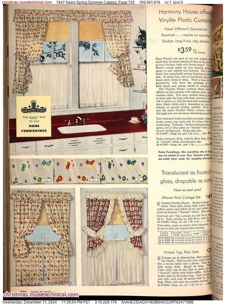 1947 Sears Spring Summer Catalog, Page 750